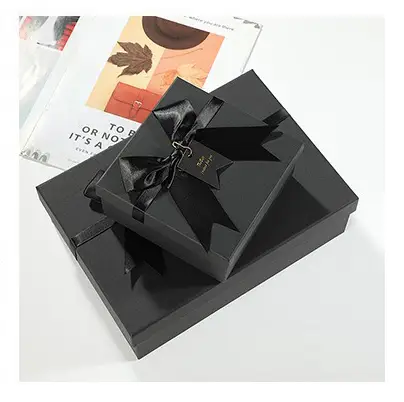 black gift boxes with ribbon​