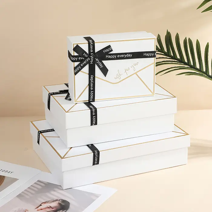 white gift boxes