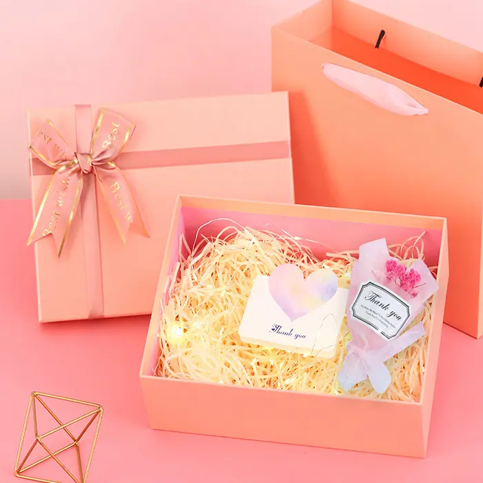 pink birthday gift box