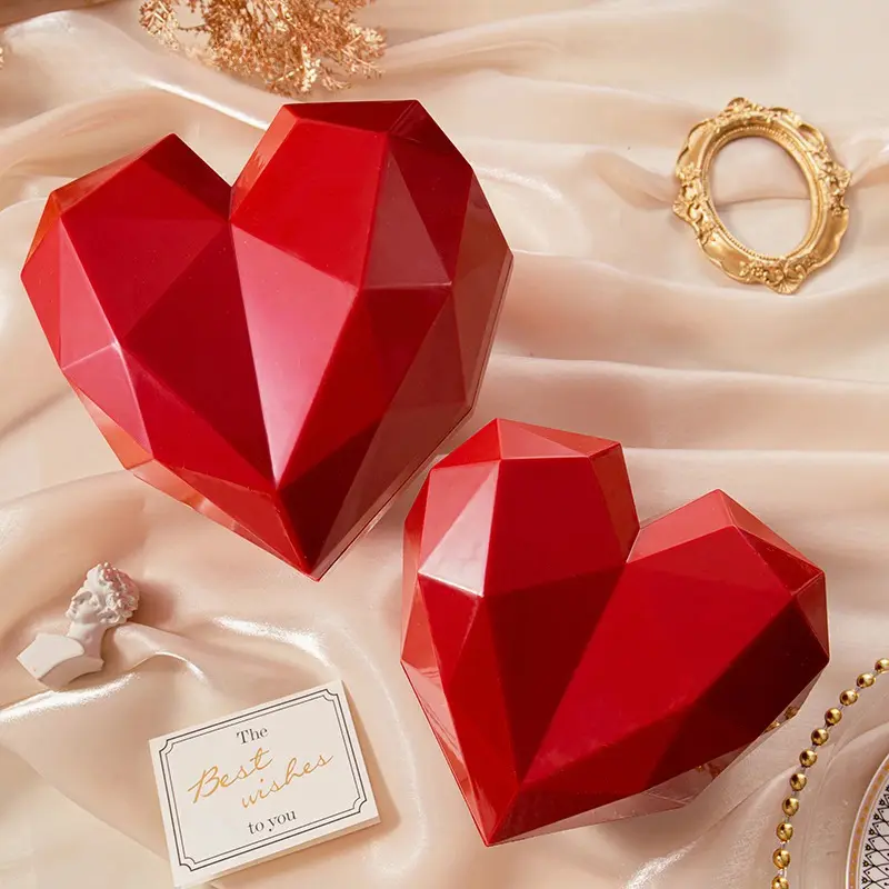 large red heart shaped gift box
