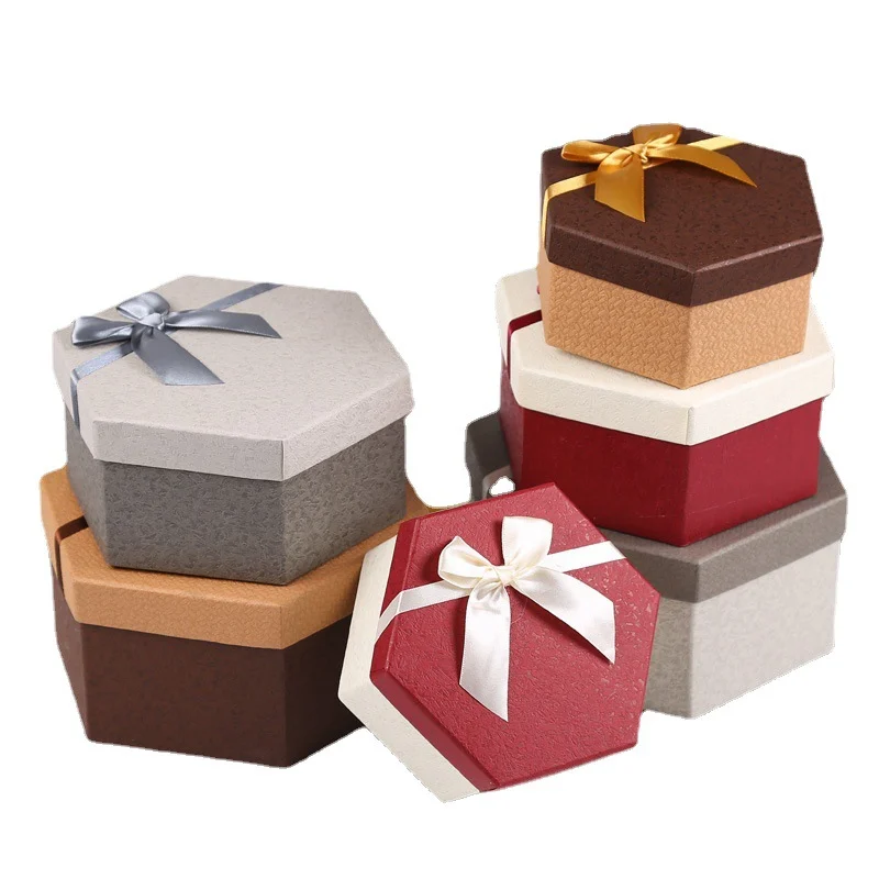 hexagon shaped gift box