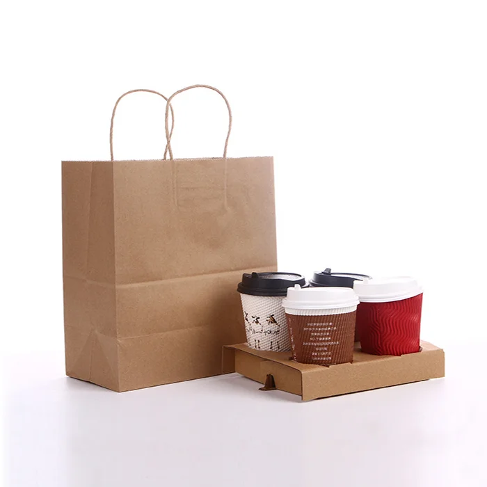 cardboard drink carrier with handle