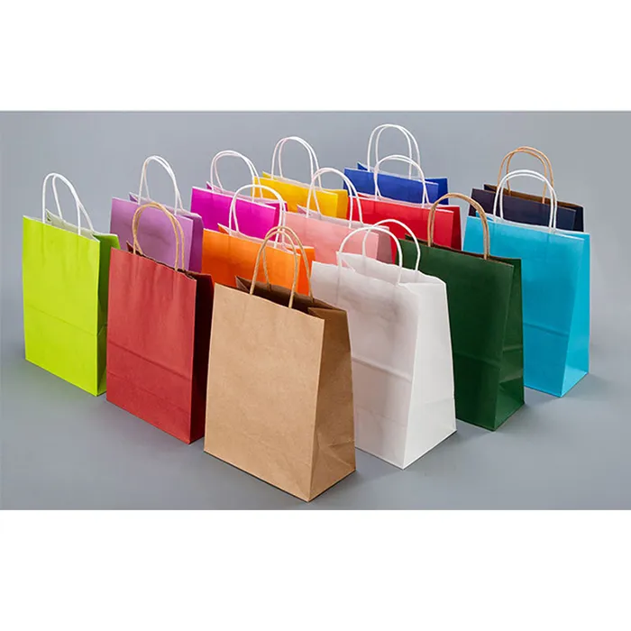 colored kraft paper bags