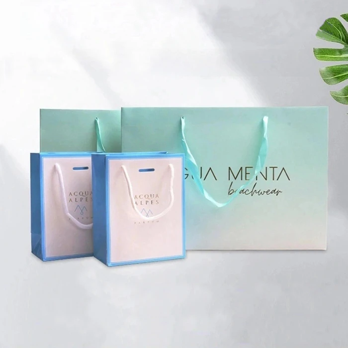 Customized Gift Bags Thickened Packaging Bag with Handles Paper Bag