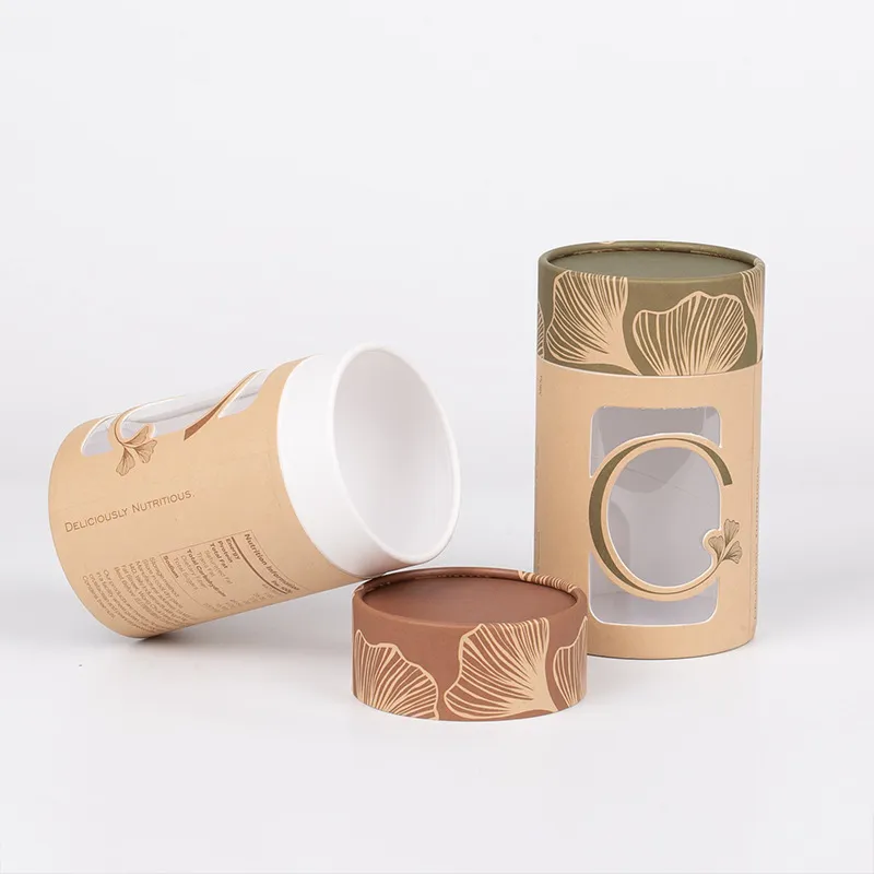 Kraft Tube Packaging​ with PVC Window Opening